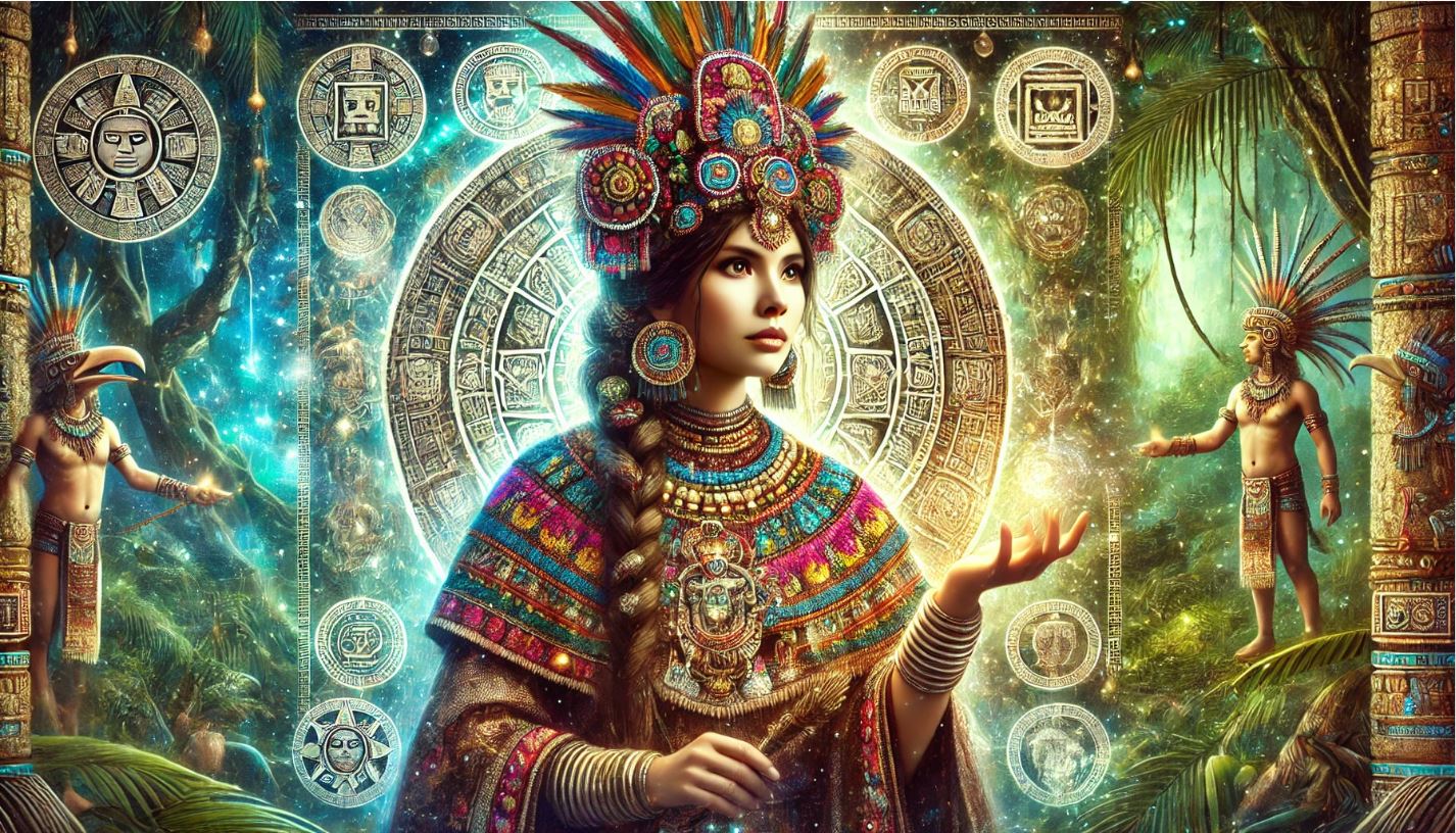 Daykeeper-inspired ceremonial portrait